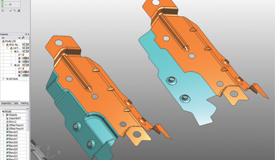 Blank operation on a specific section of the part